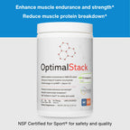 OptimalStack Creatine Monohydrate, HMB, & Vitamin D3 Stack | with Creapure Creatine, Clinical Dosage of myHMB, and Vitamin D3 | NSF for Sport Certified | Unflavored, 30 Servings