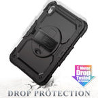 SEYMAC stock Case for iPad (A16) 11th/10th Generation 11''/10.9'' 2025/2022, Full-Body Drop Protection Case with Screen Protector &360° Rotate Hand Strap/Stand, Black