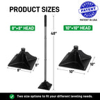 Walensee 10" x 10" Steel Tamper Tool with 48" Handle, Heavy Duty Ground Tamper with Rubber Grip for Leveling Paver Base, Ideal for Dirt Compacting, Gravel and Sand, Driveways and Blacktop Repair