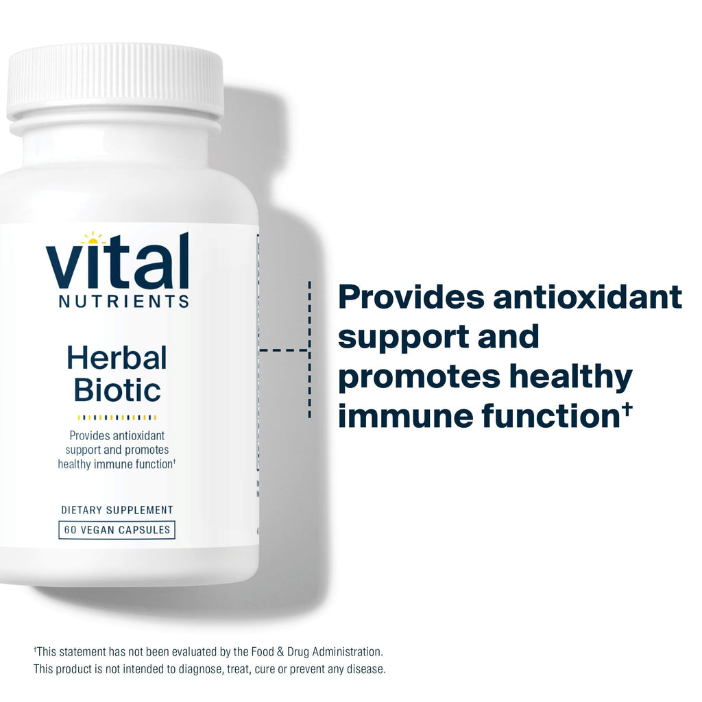 Vital Nutrients Herbal Biotic - Herbal Immune Support Supplement - Antioxidant Support Promotes Healthy Immune System - Gluten, Dairy, Soy Free - Non-GMO - 120 Capsules