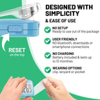 NESKLA 3D Pedometer for Walking, Simple Step Counter with Large Digital Display, Step Tracker with Removable Clip Lanyard, Accurately Track Steps for Men Women Kids Adults Seniors