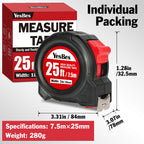 Tape Measure 25 ft, 10 Pack Bulk Easy Read Measurement Tape, Self-Locking Measuring Tape Retractable 25 FT by 1 in