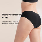 KNIX Super Leakproof Bikini - Period Underwear for Women - Machine Washable, Reusable - Black, Small (1 Pack)