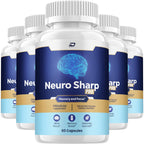 Neuro Sharp Supplement Capsules – Neuro Sharp Natural Blend Formula Focus Memory Support and Reviews (5 Pack – 300 Capsules)