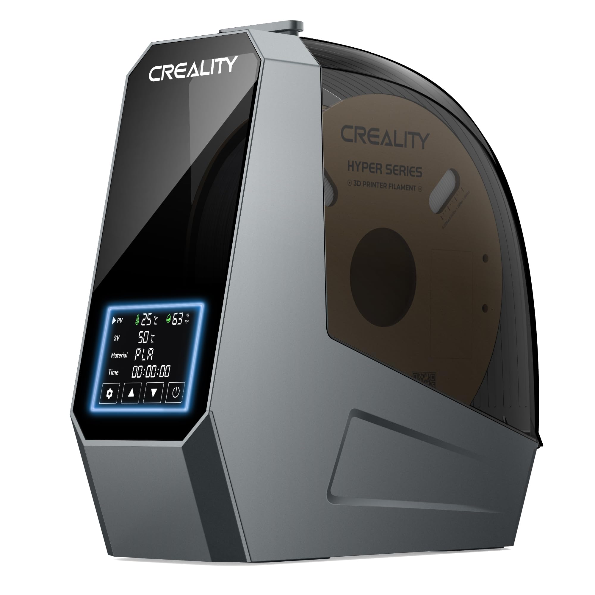 2026 New Official CREALITY Space Pi Filament Dryer, 360° 110W PTC Hot-Air Heating 3D Printer Filament Dryer Box with Fan, Upgraded Filament Dehydrator Storage for PLA ABS PETG PA Filament 1.75 2.85mm