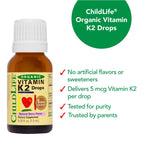 ChildLife Essentials Organic Vitamin K2 Drops 0.25 Fl Oz (Pack of 1)