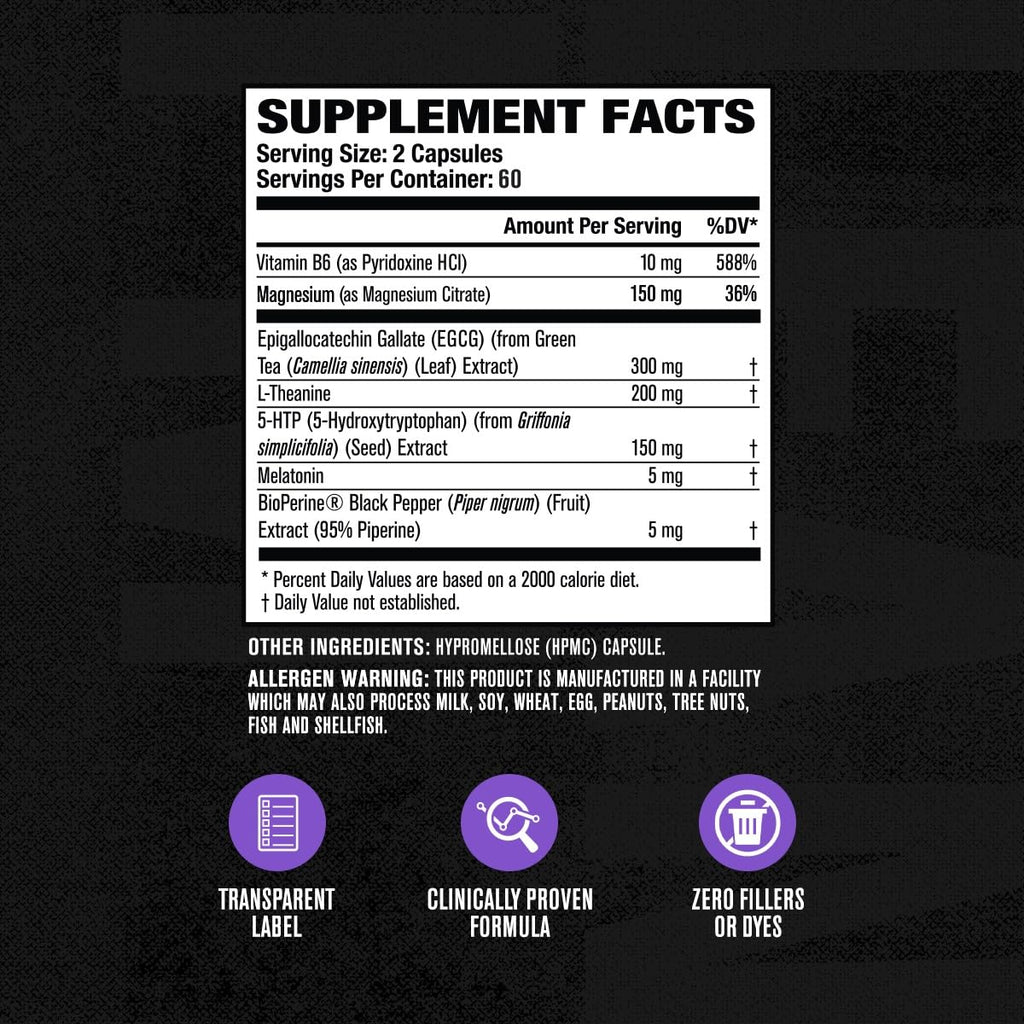 Jacked Factory Lean PM Night Time Fat Burner, Sleep Aid Supplement, & Appetite Suppressant for Men and Women - 120 Stimulant-Free Veggie Weight Loss Diet Pills