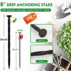 Garaook 120PCS 8-Inch Plastic Landscape Edging Stakes, Spiral Nylon Landscape Spikes, Anchoring Nails for Weed Barrier, Paver Edging, Landscape Edging, Artificial Turf, Grass Pathways, Black