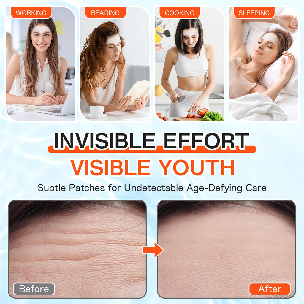 sinBron Forehead Wrinkle Patches 15 PCS - Smooth Fine Lines & Wrinkles, Anti-Wrinkle Patches with Hydrolyzed Collagen with Aloe, for Wrinkle Removal, Firming, Hydrating Skin Care - New Version 6