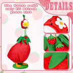 GANSHAYA Strawberry Porch Goose Outfits Strawberry Goose Clothes for Outdoor Garden Yard Patio Lawn Goose Statue
