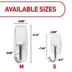 Command Medium Clear Wire Hooks, 10 Hooks, 12 Strips