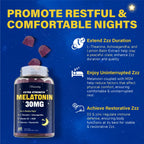 Melatonin Gummies 30mg for Adults: Maximum Strength Melatonin Supplement with L-Theanine, Ashwagandha, MSM, Vitamin D3 & Zinc - Non-Habit Forming, Natural Mixed Berry Flavor 60 Count (Pack of 2)