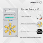 PowerOne Hearing Aid Batteries Size 10, PR70 60 Batteries