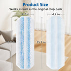 6 Pack H2prO Mop Pads Compatible with O Ceda H2PrO Flat Mop System, 100% Microfiber Mop Head Replacements, Washable and Reusable for H2prO Mop Refills, White