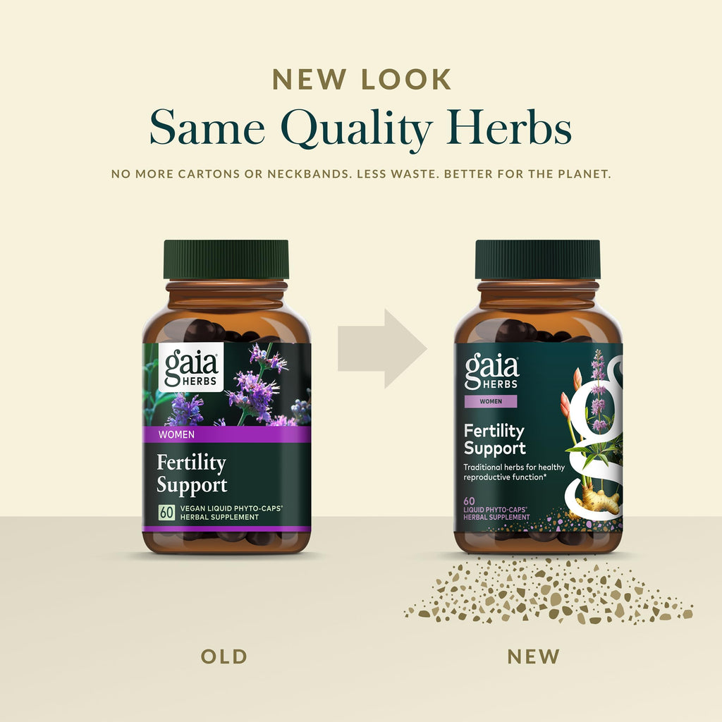Gaia Herbs Fertility Support - Supplement with Hormone Balance Support for Women with Traditionally Used Chaste Tree* - 60 Vegan Liquid Phyto-Caps (30 Servings)