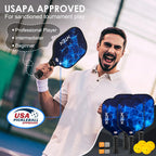 MTEN Pickleball Paddles, USAPA Approved Fiberglass Surface Pickleball Set of 4 Pickleball Rackets, Pickle Ball Paddle Set for Beginners & Pros