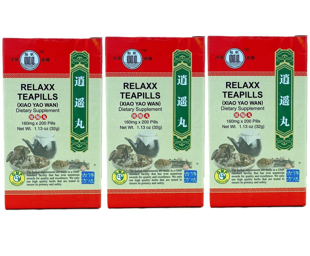 Relaxx Extract Teapill, Xiao Yao Wan Extra Concentrated (200 Pills) - 3 Bottles