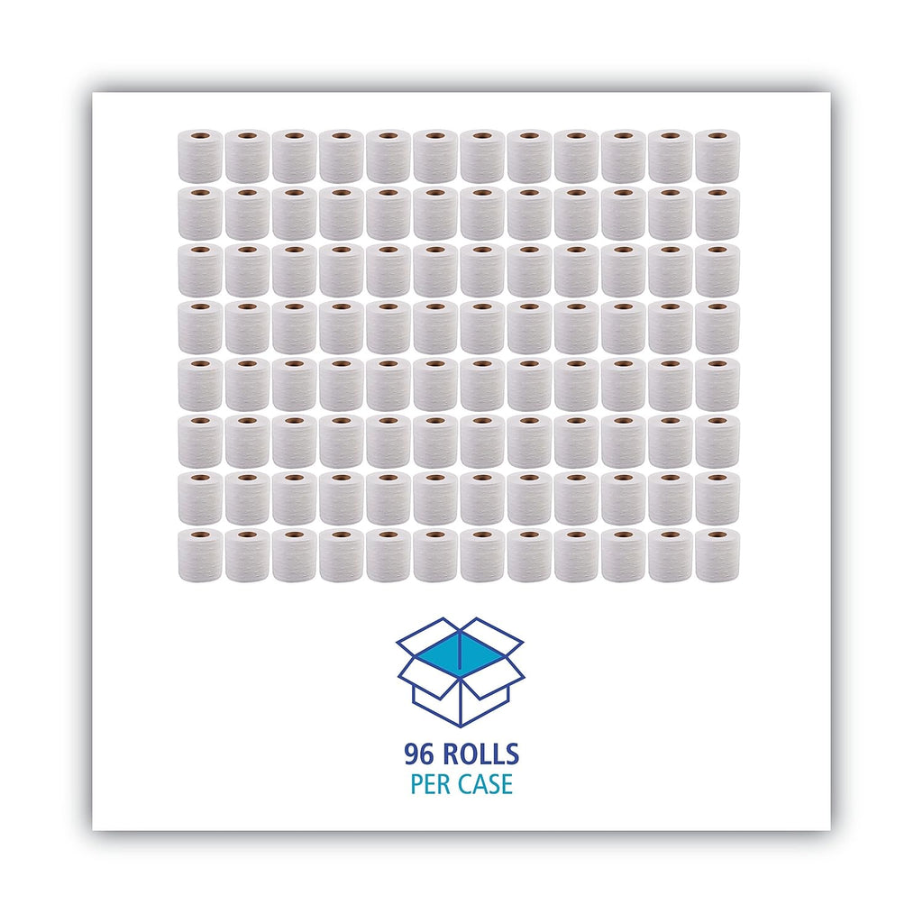 Boardwalk 6145 Bathroom Tissue, Standard, 2-Ply, White, 4 X 3 Sheet, 500 Sheets/roll, 96/Carton, 1 Count (Pack of 1)