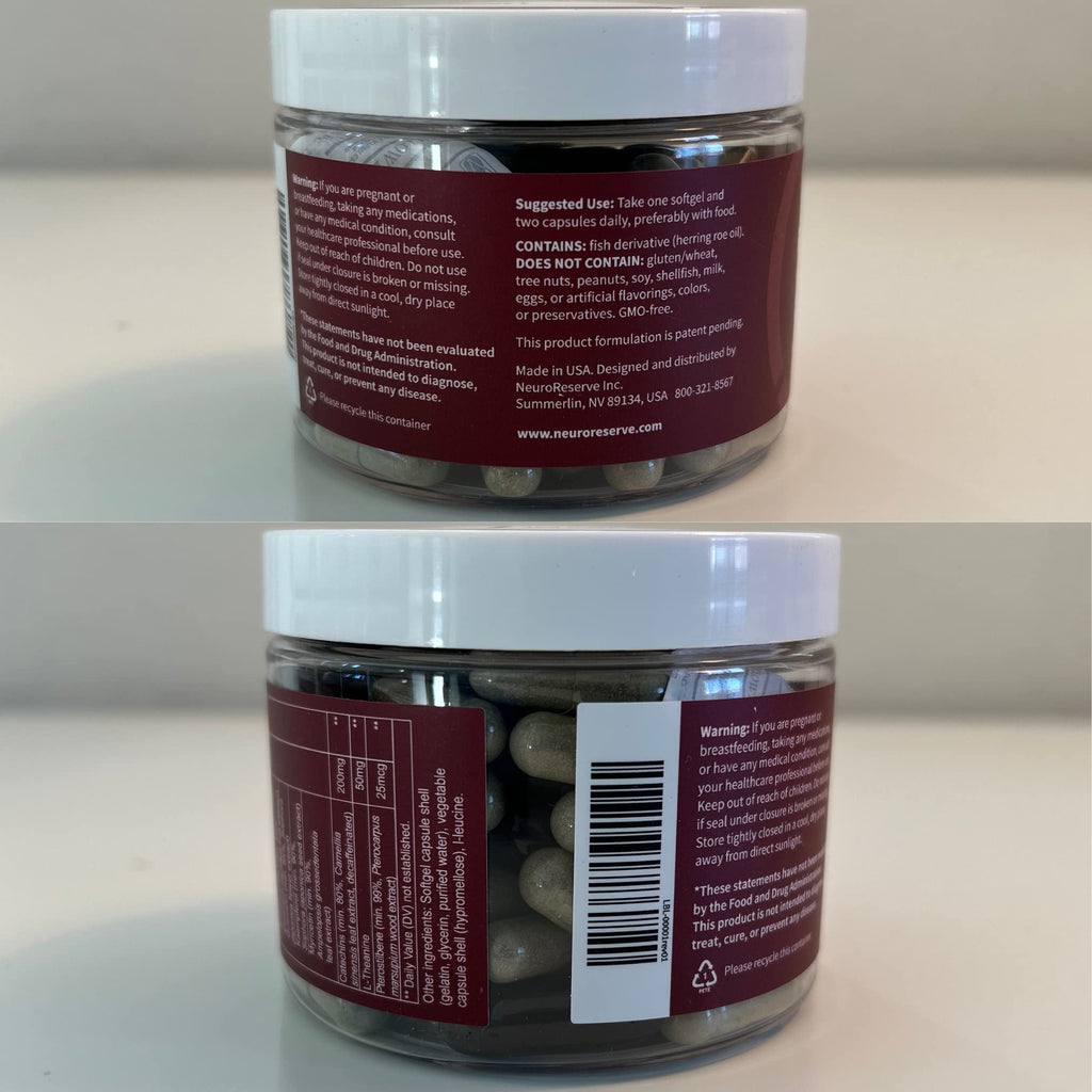 RELEVATE Brain Health Supplement; Memory, Focus, Energy, Sleep, Eyes & Healthy Aging; Doctor Formulated; Quercetin, Lutein, Magnesium Glycinate, Omega 3 DHA EPA, Vitamin B12, B3, D3