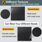 Plastic Sheet 12" x 16" x 0.06", Black PVC Board Flexible Moldable Impact Strength and High Tensile 1/16" Thick (1.5mm) for Crafts Materials Home Decor and Handicrafts, Abs Plastic Sheets 6 Pack