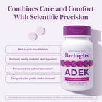 Barimelts ADEK - 60 Fast-Dissolving Tablets (2-Month Supply) - Sugar-Free Bariatric Vitamins for Women Including Vitamin A, Vitamin D, Vitamin E & Vitamin K, Natural Strawberry Flavor