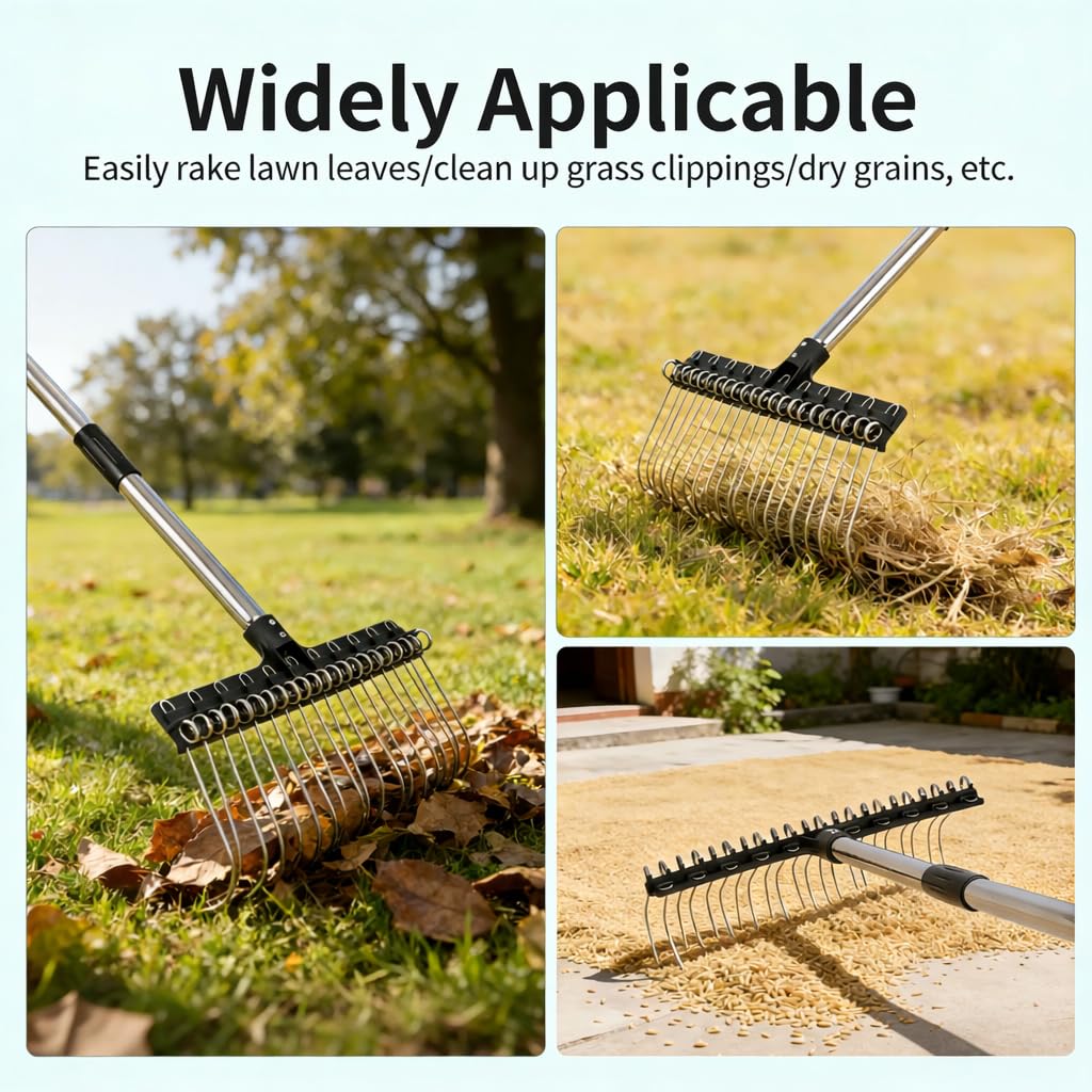 Soysehung Thatch Rake 63-inch Adjustable Handle