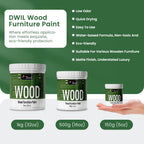 DWIL Matte Finish Furniture Paint - 16 Oz Wood Paint for Cabinets, Doors, Tables, and Dressers Refinishing - Water-Based, Non-Toxic & Odorless, Easy to Apply(Light Grey)-Without Tools