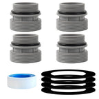 TonGass (4-Pack) 40mm to 1 1/2" Filter Hose Conversion Kit, Above Ground Pool Adapter Connects 40mm Hoses to Standard 1 1/4" or 1 1/2" Filter Ports