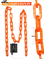Solar Halloween Chain Lights, 10 FT 160 LED Orange Light-Up 8 Modes Memory
