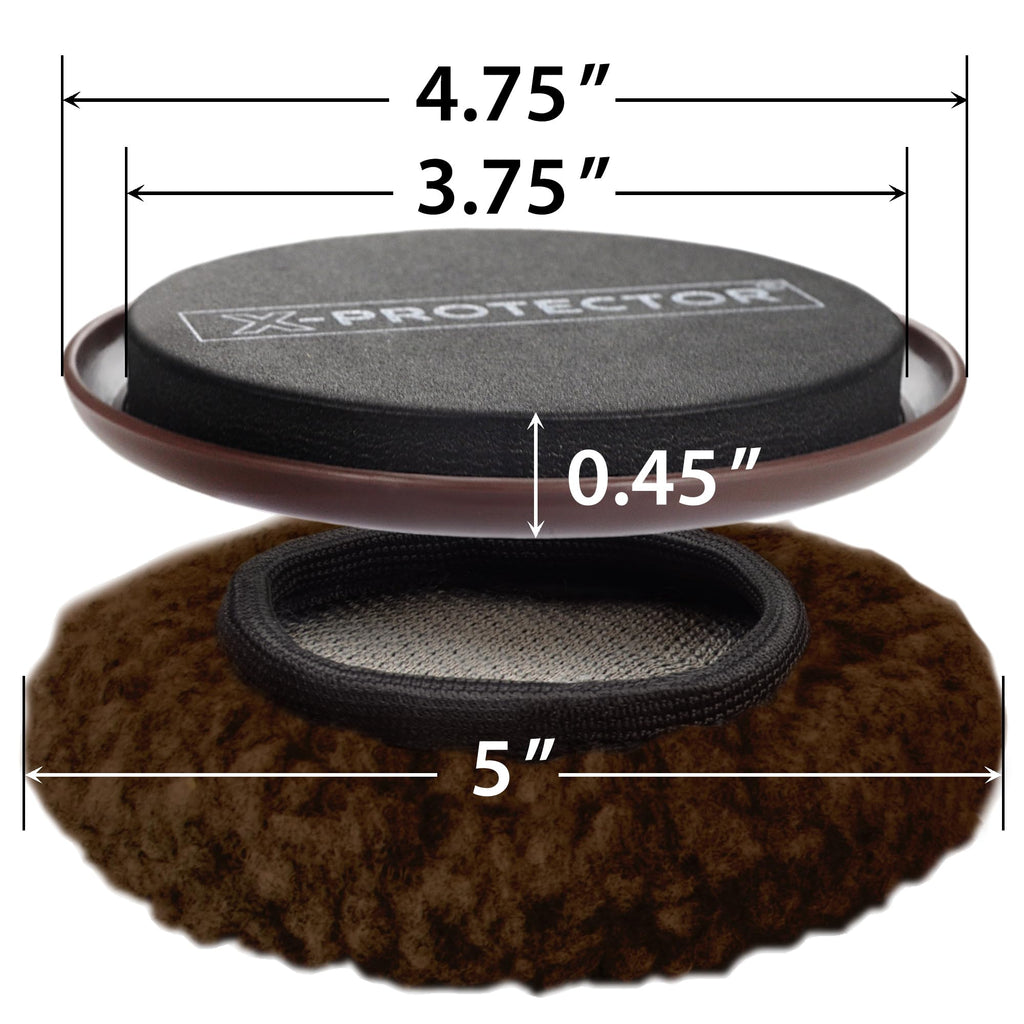 Furniture Sliders X-PROTECTOR - 4+4 Pack 5” - Brown Multi-Surface Furniture Sliders for Carpet & Hard Floors - 4 Furniture Movers for Carpeted Floors and 4 Hardwood Socks - Move Furniture Easily!