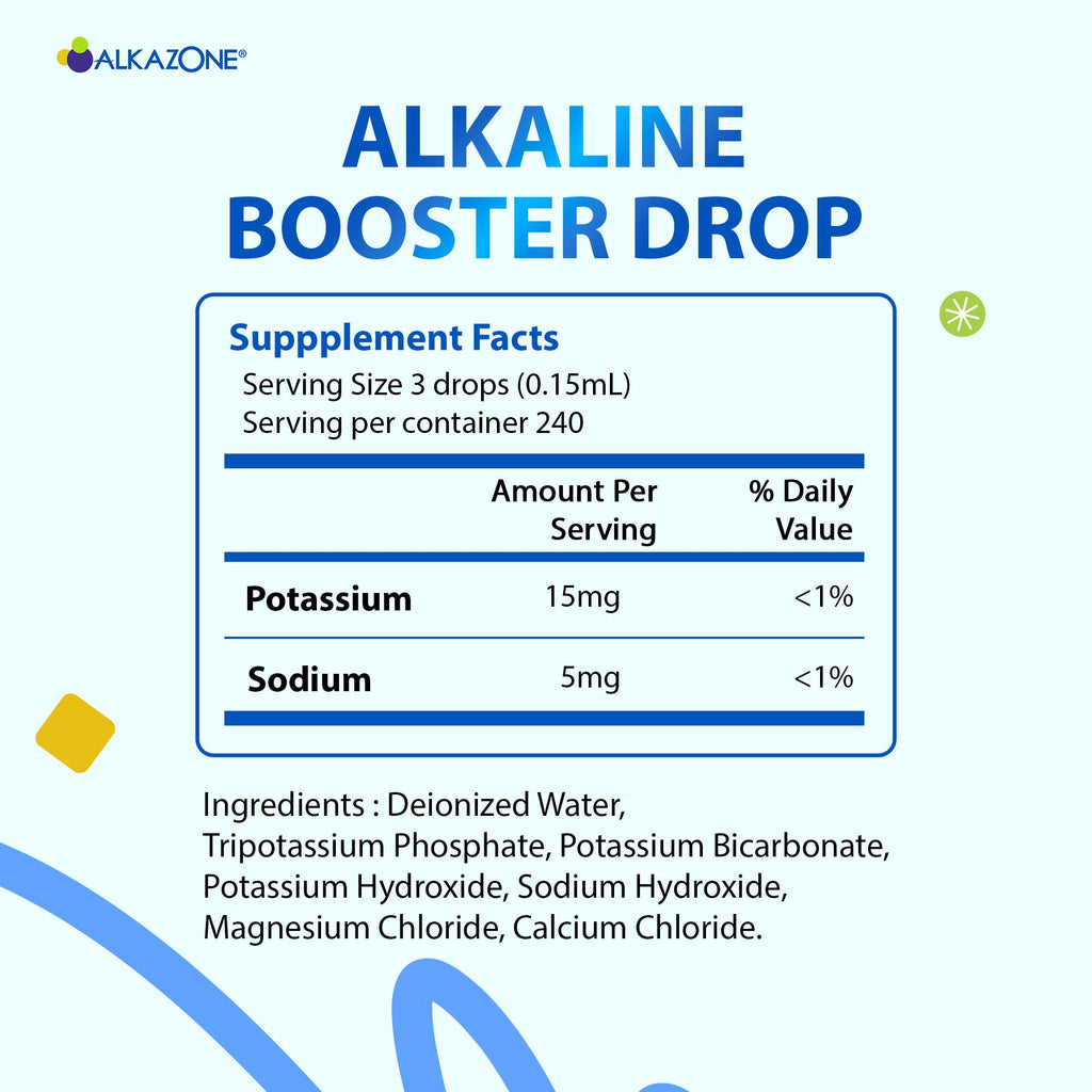 Alkazone Make Your Own Alkaline Water | 1 Pack Makes 20 Gallon | Alkaline Booster Drop | 3 Pack 1.25 Oz