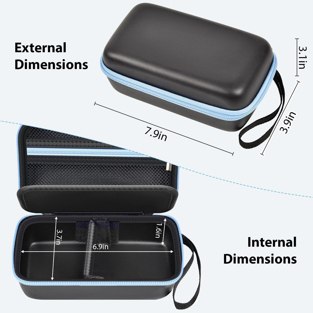 Daily Contact Lens Case Fits 30+ Disposable Daily Lenses, Portable Contact Lens Storage Organizer with Mesh Pocket, Travel Contact Solution for All Brand Cosmetic Lens & Accessories -Black (Case Only)