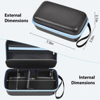 Daily Contact Lens Case Fits 30+ Disposable Daily Lenses, Portable Contact Lens Storage Organizer with Mesh Pocket, Travel Contact Solution for All Brand Cosmetic Lens & Accessories -Black (Case Only)