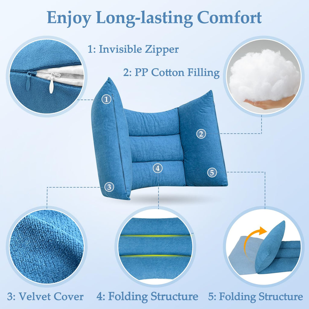 KAVIL Lateral Support for Wheelchair Back Support Cushion for Pressure Relief Folding Pads Improving Better Posture Sitting Assist Wedge for Elderly Disabled Stroke Patients in Recliner Wheelchair
