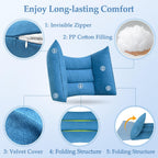 KAVIL Lateral Support for Wheelchair Back Support Cushion for Pressure Relief Folding Pads Improving Better Posture Sitting Assist Wedge for Elderly Disabled Stroke Patients in Recliner Wheelchair
