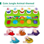 Baby Cause and Effect Pop Up Animal Toys for 1 Year Old Boy Girl with Light