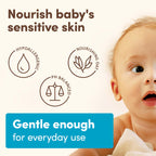 Aveeno Baby Daily Moisture Gentle Body Wash & Shampoo with Oat Extract, 2-in-1 Baby Bath Wash & Hair Shampoo, Tear- & Paraben-Free for Hair & Sensitive Skin, Lightly Scented, 12 fl. oz