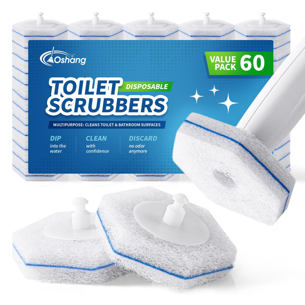 Compatible with Clorox Toilet Wand – Disposable Toilet Brush Head Refills (60 Count), Wand Not Included