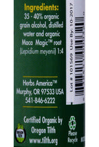 Maca Magic: 100% Organic Liquid Extract (2oz) Peruvian Premium Grade Maca - Full Spectrum Blend of Black Maca, Red Maca, Purple Maca, and Yellow Maca - Certified Organic - Raw Vegan