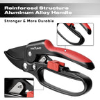 FLORA GUARD Ratchet Pruning Shears with SK5 Steel Blade, 3-Step Ratchet
