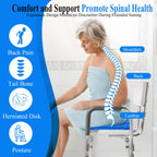Anycosy Shower Seat Cushion Waterproof Sauna Seat Cushion Bathtub Cushion for Sauna,Slip-Resistant 3D Foam Mesh Bathtub Chair Pad with Hook,Quick Drying Shower Seat Mat for Elderly (Blue, Medium)