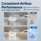 VIVOHOME AutoFlow Bathroom Exhaust Fan with Humidity Sensor 110CFM - Energy-Saving EC Motor,10.2-inch Ceiling Retrofit Bath Fan, No Attic Access Needed(Install Kit, 4-in Duct Included)