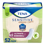 Tena Sensitive Care Incontinence Pads, Postpartum & Bladder Control Pads for Women, Ultimate Absorbency, Extra Coverage, Long, 52 Count