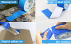 BOMEI PACK 2 Pack Blue Heavy Duty Duct Tape Strong Adhesive, 2 Inch x 35 Yd Duct Heavy Duty Waterproof All Weather Duct Tape No Residue Sealing for Indoor&Outdoor Repair