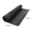 tonchean Rubber Floor Mat with Drainage Holes 83x36x0.4in Anti-Fatigue Mat