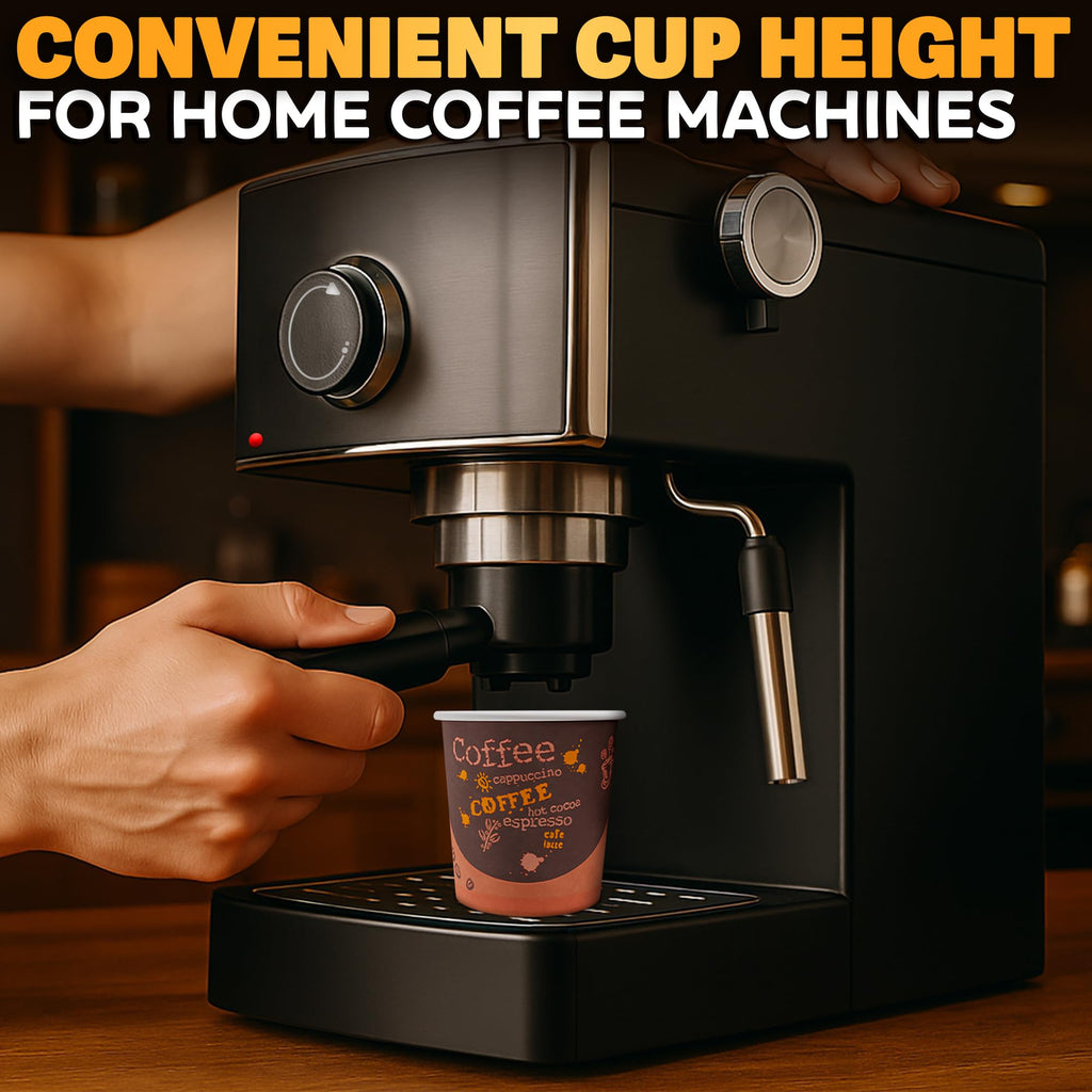 Reluen 200 Pack 3 Oz Disposable Espresso Cups, Paper Cups for Hot Drinks