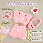 HiOKOU Clothes for labubu 17cm Accessories Suit Cute Clothes for Doll Dress up Animal Style Outfits (NO Doll) (Pig)