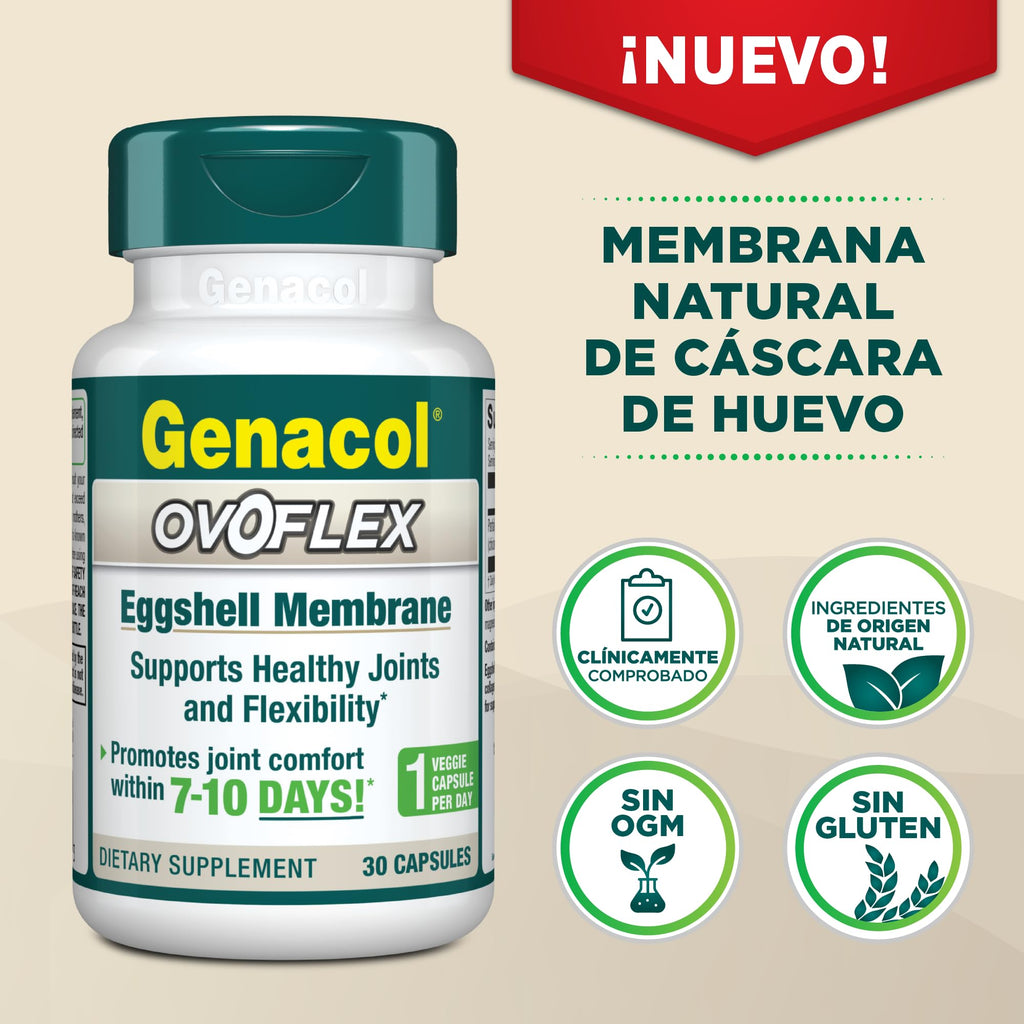 Genacol Ovoflex – Natural Eggshell Membrane Joint Supplement, 30-Day Supply