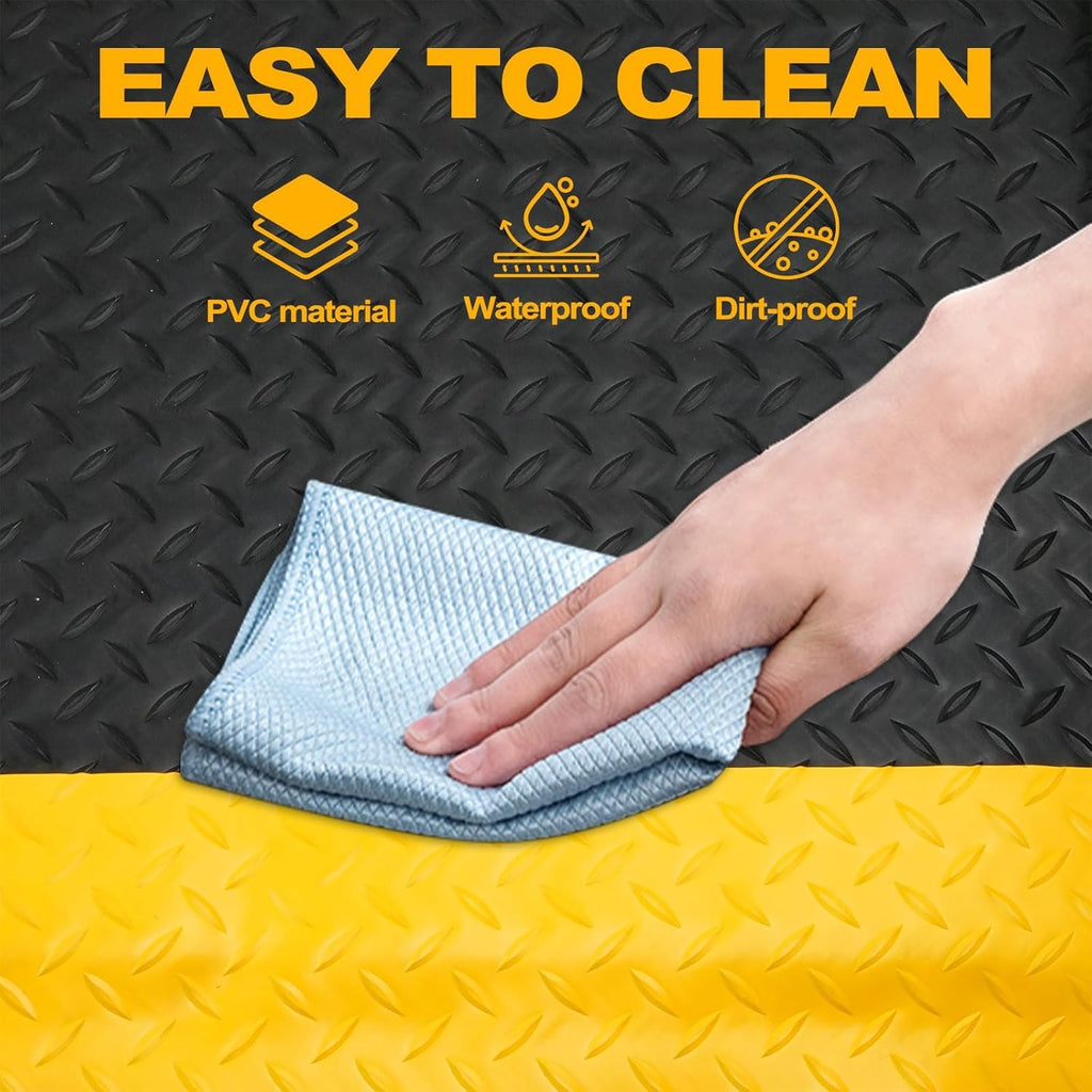 2 Pack 2 x 3 FT Industrial Anti Fatigue Mats, 15/16 Inch Thick