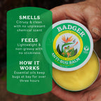 Badger Bug Repellent Tin, Organic Deet-Free Mosquito Repellent with Citronella, Family Friendly Pleasant Smelling Insect Repellent, Easy to Use, 2 oz Tin, 2-Pack